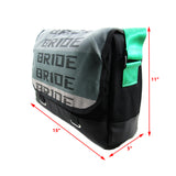 Bride Gradation Cloth Shoulder Bag with Takata Green Harness Straps