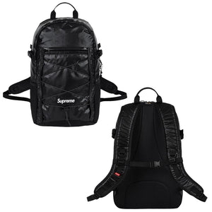 Black Supreme Unisex Leather Backpack