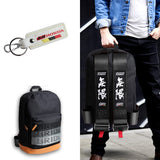 Mugen Set Bride Gradation Cloth Backpack with Black Harness Adjustable Shoulder Straps with White Keyring Keychain Tag