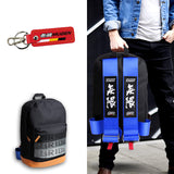 Mugen Set Bride Gradation Cloth Backpack with Blue Harness Adjustable Shoulder Straps with Keyring Keychain Tag