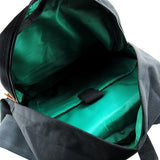 Bride Black Racing Seat Fabric Backpack with Takata Green Harness Adjustable Shoulder Straps