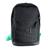 Bride Black Racing Seat Fabric Backpack with Takata Green Harness Adjustable Shoulder Straps