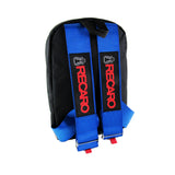 BLACK JDM BRIDE RACING BACKPACK BLUE RECARO RACING HARNESS ADJUSTABLE SHOULDER STRAPS