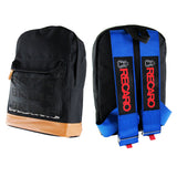 BLACK JDM BRIDE RACING BACKPACK BLUE RECARO RACING HARNESS ADJUSTABLE SHOULDER STRAPS