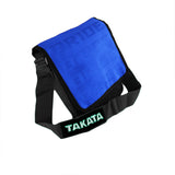 BLUE GRADATION CROSSBODY SHOULDER BRIDE RACING BAG W/ BLACK TK HARNESS STRAPS