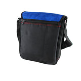 BLUE GRADATION CROSSBODY SHOULDER BRIDE RACING BAG W/ BLACK TK HARNESS STRAPS