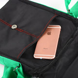 BLUE GRADATION CROSSBODY SHOULDER BRIDE RACING BAG W/ BLACK TK HARNESS STRAPS