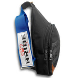 NEW BRIDE RACING BACKPACK BLUE STRAPS GRADATION CROSSBODY SHOULDER BAG W/ RED KEYTAG