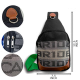 NEW BRIDE RACING BACKPACK GREEN STRAPS GRADATION CROSSBODY SHOULDER BAG W/ BLACK KEYTAG