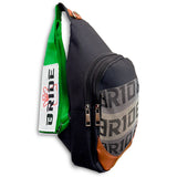 NEW BRIDE RACING BACKPACK GREEN STRAPS GRADATION CROSSBODY SHOULDER BAG W/ BLACK KEYTAG