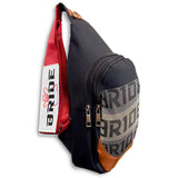 NEW BRIDE RACING BACKPACK RED STRAPS GRADATION CROSSBODY SHOULDER BAG W/ BLUE KEYTAG