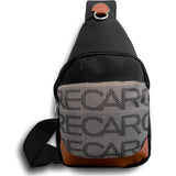 NEW JDM RECARO SET GRADATION BACKPACK CROSSBODY SHOULDER BAG W/ BLACK TAKATA STRAPS RED KEYCHAIN