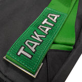 NEW JDM RECARO SET GRADATION GREEN TAKATA STRAPS BACKPACK CROSSBODY SHOULDER BAG W/ BLACK KEYTAG