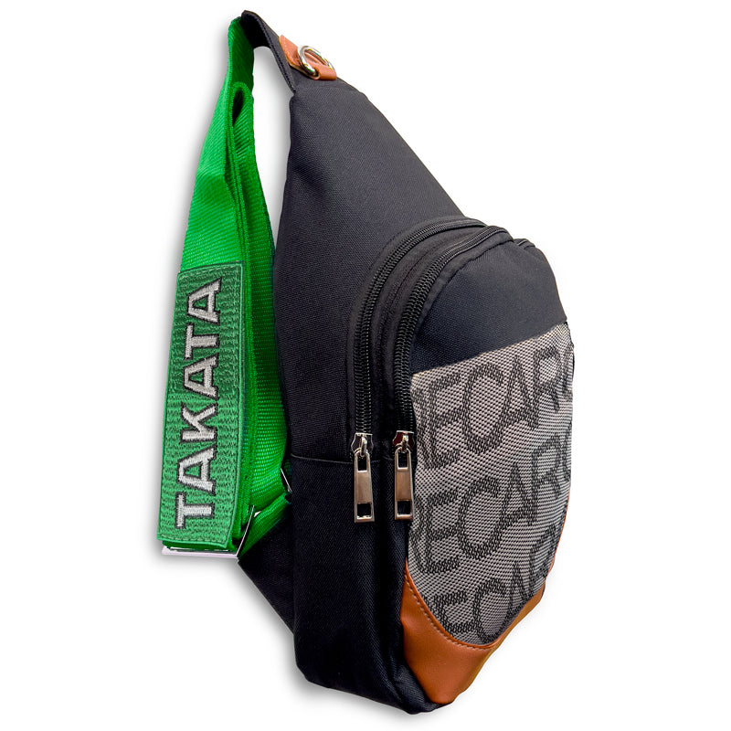 NEW JDM RECARO SET GRADATION GREEN TAKATA STRAPS BACKPACK CROSSBODY SH ...