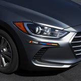 Rubber JDM TRD SPORT Front Rear Bumper Scratch Protector Strip Corner Guard 2 pcs