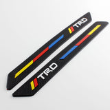 Rubber JDM TRD SPORT Front Rear Bumper Scratch Protector Strip Corner Guard 2 pcs