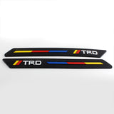 Rubber JDM TRD SPORT Front Rear Bumper Scratch Protector Strip Corner Guard 2 pcs