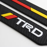 Rubber JDM TRD SPORT Front Rear Bumper Scratch Protector Strip Corner Guard 2 pcs