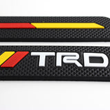 Rubber JDM TRD SPORT Front Rear Bumper Scratch Protector Strip Corner Guard 2 pcs