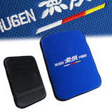 JDM MUGEN POWER Blue Fabric Car Center Console Armrest Cushion Pad Cover New X1