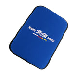 JDM MUGEN POWER Blue Fabric Car Center Console Armrest Cushion Pad Cover New X1