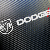 DODGE Embroidered Armrest Cushion Center Console Cover Carbon Fiber Look Pad Mat