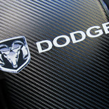 Dodge Set of Carbon Fiber Look Armrest Cushion & Seat Belt Cover