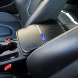 FORD RACING Embroidered Armrest Cushion Center Console Cover Carbon Fiber Look Pad Mat