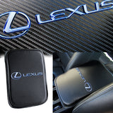 Lexus Set of Carbon Fiber Look Armrest Cushion & Seat Belt Cover