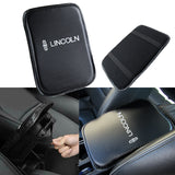 Lincoln Set of Carbon Fiber Look Armrest Cushion & Seat Belt Cover