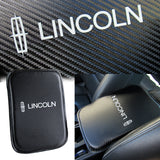 Lincoln Set Car Center Console Armrest Cushion Mat Pad Cover with Embroidery Seat Belt Cover Set