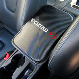 Mazda MazdaSpeed Car Center Console Armrest Cushion Mat Pad Cover Stitched Embroidery Logo with LED Cup Coaster Set