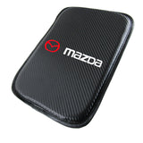 MazdaSpeed Mazda Car Center Console Armrest Cushion Mat Pad Cover Stitched Embroidery Logo with LED Cup Coaster Set