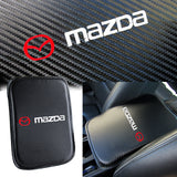 Mazda Mazda Speed Set of Carbon Fiber Look Embroidered Armrest Cushion & Cotton Seat Belt Cover