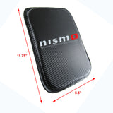 NISSAN 350Z Nismo Carbon Fiber Look Car Center Console Armrest Cushion Mat Pad Cover with LED Coasters Combo Set