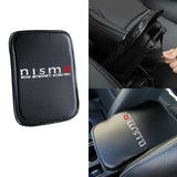 Nissan Nismo Car Center Console Armrest Cushion Mat Pad Cover Stitched Embroidery Logo with LED Cup Coaster Set