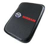 NISSAN 350Z Carbon Fiber Look Car Center Console Armrest Cushion Mat Pad Cover with LED Coasters Combo Set