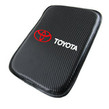 Toyota TRD Car Center Console Armrest Cushion Mat Pad Cover Stitched Embroidery Logo with LED Cup Coaster Set