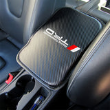 New TRD Toyota Car Center Console Armrest Cushion Mat Pad Cover Stitched Embroidery Logo with LED Cup Coaster Set