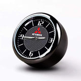 MITSUBISHI Set of Car 15" Steering Wheel Cover Carbon Fiber Look Leather with Exquisite Clock