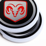 DODGE RAM Embroidered Set Car Center Console Armrest Cushion Mat Pad with LED Coasters Combo Set