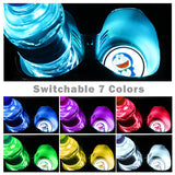 For DORAEMON Switchable 7 Color LED Cup Holder Car Button Mat Atmosphere Light 2PCS