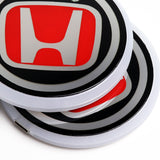 For HONDA Racing Car Center Console Armrest Cushion Mat Pad with LED Coasters Combo Set
