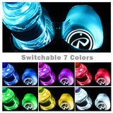 For INFINITI Switchable 7 Color LED Cup Holder Car Button Mat Atmosphere Light 2PCS