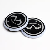 For INFINITI Switchable 7 Color LED Cup Holder Car Button Mat Atmosphere Light 2PCS