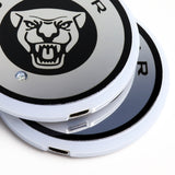 JAGUAR Car Center Console Embroidery Armrest Cushion Mat Pad Cover Stitched Logo with LED Cup Coaster Set