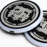 JP JUNCTION PRODUCE Car Center Console Armrest Cushion Mat Pad Cover Stitched Embroidery Logo with LED Cup Coaster Set