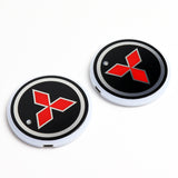 2PCS LED Car Cup Holder Pad Mat for MITSUBISHI Auto Atmosphere Lights Colorful