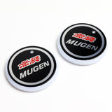For MUGEN Switchable 7 Color LED Cup Holder Car Button Mat Atmosphere Light 2PCS