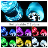 For Mustang Colorful LED Car Cup Holder Pad Mat Interior Atmosphere Lights 2PCS